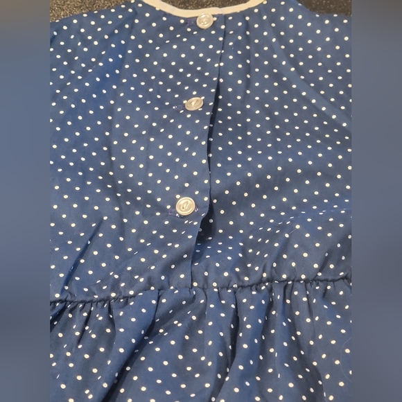 Vintage Carol Evans Jcpenney Blue/White Flower Cottage Lace Accent SZ 6X Dress - Picture 7 of 15